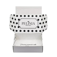 Logo personnalisé imprimé recyclable boîte d'expédition postale Rectangle serrure d'oreille emballage en papier carton ondulé avec estampage
