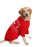Hot Selling Grote Hond Herfst Winter Trui Kerst Warm Indoor Labrador Luxe Hond Kleding Voor Nieuwe Jaar Kerst