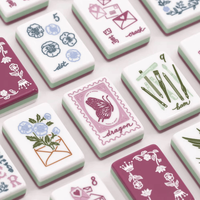 Set Ubin Mahjong Akrilik Amerika Tahan Lama Terlaris 2026, Alas Permainan Mahjong HEIRLOOM, Ubin Mahj, Permainan Catur, Hiburan Kasino