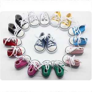 Mini 18 pollici accessori per <span class=keywords><strong>bambole</strong></span> americane 7 cm PVC in plastica stile BJD <span class=keywords><strong>bambole</strong></span> alla moda Denim tela scarpe da ragazza fai da te alla moda - Product Image 4