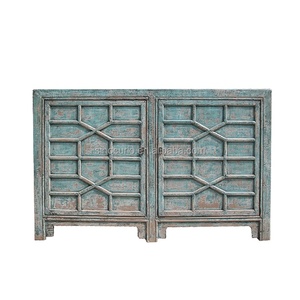 Muebles de aparador estilo buffet rústico, desgastado, vintage, tallado a mano, baratos al por mayor - Product Image 1