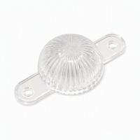 Couverture de lampe LED en plastique translucide personnalisée avec languettes de fixation, lentille en dôme, couvercle de lampe OEM pour machine de jeu, borne d'arcade, machine à sous