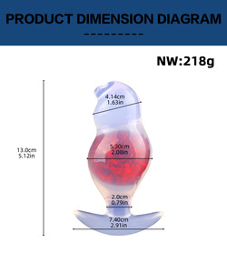 CF -P9139ドルフィンアンカーベースシリコン振動アナルプラグ6色オプションSmベストセックスおもちゃ3スピード + 7周波数ダブル - Product Image 5
