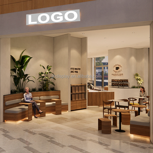 Thực phẩm Showcase thiết kế cửa hàng cà phê truy cập cho cửa hàng tiện lợi tủ trưng bày bằng gỗ - Product Image 3