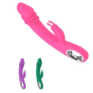 USB Sạc Thêm Lớn Sưởi Ấm Vibrator Đồ Chơi Quan Hệ Tình Dục Dành Cho Người Lớn Quan Hệ Tình Dục Sản Phẩm Không Thấm Nước Cây Đũa Phép Massager Thỏ Vibrator