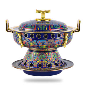 Marmite en <span class=keywords><strong>cuivre</strong></span> enfichable pour 2-3 personnes Old Beijing Special Copper Baking Dish & Pan avec cuisinière à alcool domestique - Product Image 1