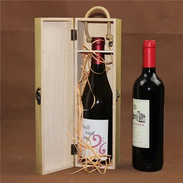 Vino pregiato di alta qualità in legno bottiglia singola regalo botte di legno vino imballaggio scatole di vino di legno