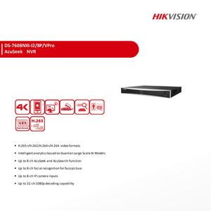 Hik Original <span class=keywords><strong>DS</strong></span>-<span class=keywords><strong>7608NXI</strong></span>-<span class=keywords><strong>I2</strong></span>/8P/VPro 8CH 8PoE 2SATA 4K Ai AcuSeek NVR AcuSearch Reconnaissance faciale Analytique intelligente SMD2.0 - Product Image 2