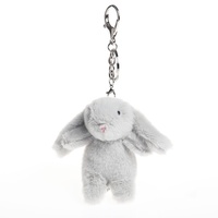 Porte-clés en peluche lapin mignon à longues oreilles Goode de 10 cm avec rembourrage en coton PP, couleurs personnalisées, design animal en peluche, pendentif pour fêtes