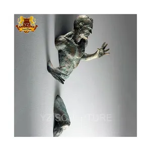 Figura de metal abstrato de mão, figura de parede moderna, arte em tamanho de vida, fundição, latão, bronze, escultura 3d, preços