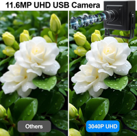 Cámara USB ELP 1080P 120fps 12MP M12 con Lente de 12mm 3.6mm, Cámara Mini IMX577 con Baja Iluminación, Webcam 4K para PC, Laptop, Raspberry Pi, Skype