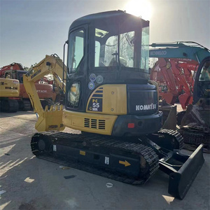 Excavatrice sur chenilles Komatsu PC55MR d'occasion, mini-pelle hydraulique de 5,5 tonnes avec moteur, boîte de vitesses et pompe - Product Image 2