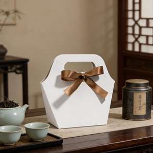Eco-friendly Handmade Kraft Paper <b>Wedding</b> <b>Gift</b> <b>Bags</b> Festive Party <b>Gift</b> <b>Bags</b> with Ribbon Handles Candle <b>Gift</b> Sets - Product Image 2