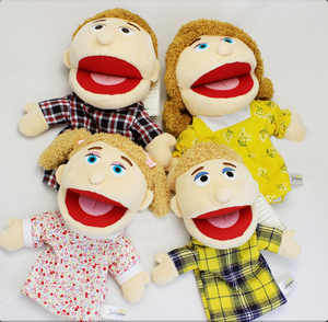 Marionnettes de main en peluche Human Family, poupée ventriloque pour enfants, pour spectacle de marionnettes, apprentissage précoce, peluche pour enfants - Product Image 4