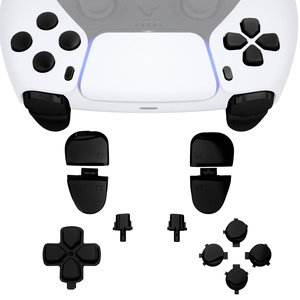 เปลี่ยนปุ่ม D-pad R1 L1 R2 L2 ทริกเกอร์ ปุ่มแชร์ ปุ่มตัวเลือก ปุ่มหน้าจอ โครเมียม สีดำ ชุดปุ่มครบชุดสำหรับคอนโทรลเลอร์ PS5 รุ่น BDM-030/040/050 - Product Image 1