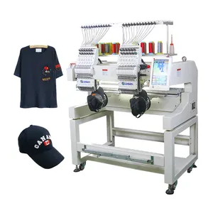 china price manufacturers multi function magnetic hoop high speed hat beading embroidery machine 1200 rpm double header