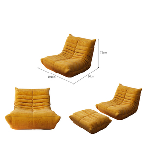 طقم أريكة قابلة للتمدد والطي مع حشوة إسفنجية، أريكة استرخاء مريحة قابلة للتخصيص، أثاث لغرفة المعيشة والصالة الرياضية - Product Image 6