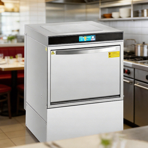 Lave-<span class=keywords><strong>vaisselle</strong></span> électrique commercial de comptoir, capacité 18 services, commande entièrement intégrée, boîtier en acier inoxydable pour restaurant - Product Image 3