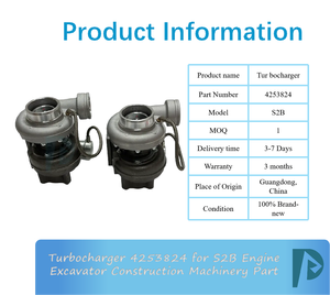 Moteur de pièces de machines de <span class=keywords><strong>construction</strong></span> <span class=keywords><strong>S2B</strong></span> Turbo turbocompresseur 4253824 316852D pour pièces de rechange d'excavatrice - Product Image 3