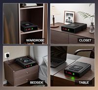 Coffre-fort biométrique pour armes à feu, porte à ouverture automatique avec serrure à empreintes digitales, clavier rétroéclairé - Coffre-fort compact pour table de chevet avec éclairage LED