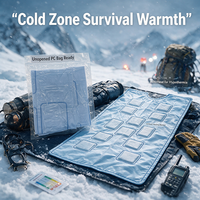 Couverture Thermique de Survie en Mylar Jetable, Couverture Chauffante d'Urgence pour Camping en Plein Air et Patients