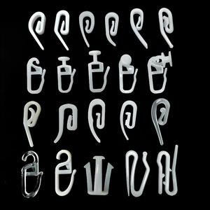 Ganci a S in Plastica Bianca XinLan, Accessori per Binari Tende, Vendita all'Ingrosso per Progetti di Ville e Hotel - Product Image 4