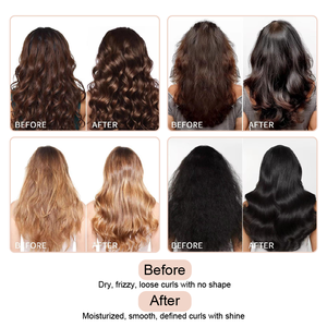 Kuru kıvırcık hasarlı saçlar için özel etiket organik kıvırcık saç bakımı seti şampuan ve saç kremi - Product Image 5