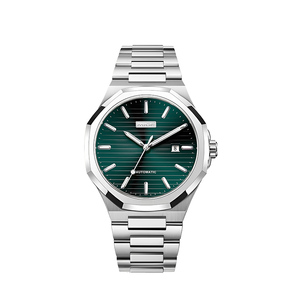 Montres automatiques octogonales classiques en acier inoxydable 316L avec logo personnalisé OEM, mouvement Miyota, montre mécanique pour homme, luxe - Product Image 2