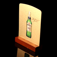 Porte-cartes en acrylique, 1 pièce, pour Table d'affichage transparente, porte-cartes avec Base en bois