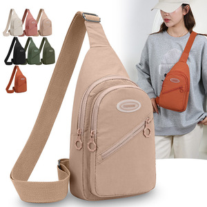 Chest Bag Lightweight Water Resistant Multiple Pockets Zipper Closure Casual Travel Outdoor Sport Unisex Crossbody Bag - Product Image 1