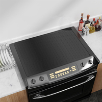Couverture supérieure de cuisinière électrique en silicone personnalisée, extra large, imperméable, résistant à la chaleur, tapis de comptoir de cuisine plat pour cuisinière de table