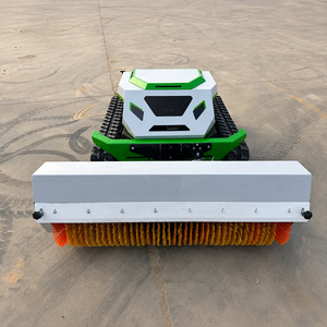 Free Shipping CE EPA Gasoline Engine with Snow Sweeping <b>Roller</b> Brush Rubber Tracks Remote Control Robot Lawn Mower - Product Image 5
