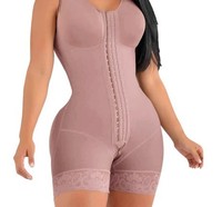 Body Corsé Postparto de Talla Grande de Alta Calidad para Mujer con Cremallera y Abertura en la Entrepierna Faja Moldeadora Levanta Cadera y Controla Cintura y Abdomen
