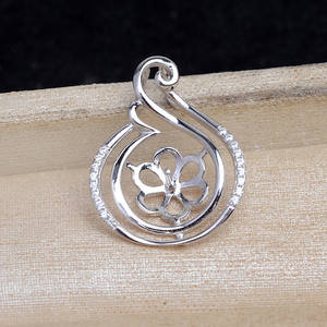 จี้เงินแท้ S925 รูปนกฟีนิกซ์ ฐานกลวง ขนาด 13-14 มม. อุปกรณ์ DIY สำหรับเครื่องประดับมุก-JG5972 จี้แฟชั่น - Product Image 4