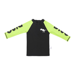 Nouvel ensemble de <span class=keywords><strong>maillot</strong></span> de bain trois pièces pour garçons 2026, style divisé, motif dinosaure de dessin animé, manches longues, protection solaire, séchage rapide - Product Image 1