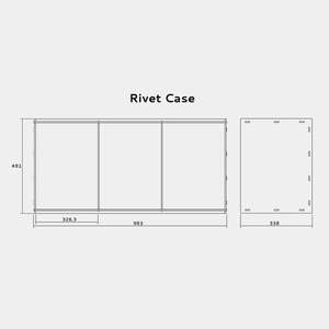 ผู้ผลิตโต๊ะข้างทำจากแผ่นโลหะอะลูมิเนียม รับผลิตตู้โลหะตามสั่ง โต๊ะเคสแบบวินเทจประดับหมุด - Product Image 3