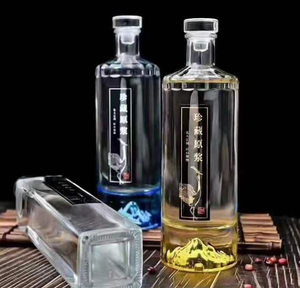 Nhà Máy Bán buôn tùy chỉnh thiết kế dưới núi hình dạng rượu chai thủy tinh <span class=keywords><strong>500ml</strong></span> 700ml <span class=keywords><strong>750ml</strong></span> bao bì cho Whisky Brandy <span class=keywords><strong>Vodka</strong></span> - Product Image 2