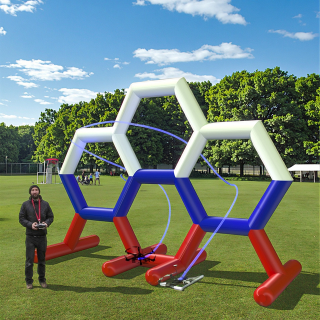 Inflatable Drone Racing Arena FPV Track Inflatable Drone Field Obstacle Course for Professional Competition & Training