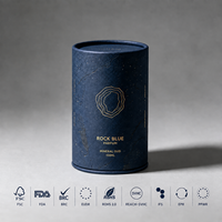 Caja de Cartón Cilíndrica Rígida de Lujo, Tamaño Personalizado, con Certificación FSC, para Perfume, Velas, Cuidado de la Piel, Cosméticos y Regalos