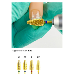 Fraise à ongles en carbure de tungstène en forme de flamme, logo personnalisé, pour le retrait du gel, manucure et pédicure professionnelles, fraise à ongles électrique - Product Image 5