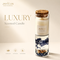 Bougie parfumée décorative personnalisée en cire de soja et en cire de gelée dans un bocal en verre, bougie à l'arôme océanique pour boutique de cadeaux, décoration intérieure, OEM, marque privée