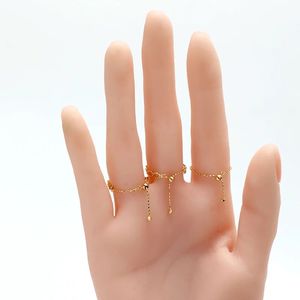 Xinfly Wholesale Luxury Fashion Design Pure 18K Gold AU750 Genuine Jewelry <b>Adjustable</b> <b>Rings</b> - Product Image 3