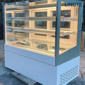 Vitrine réfrigérée commerciale <span class=keywords><strong>vintage</strong></span> en verre <span class=keywords><strong>noir</strong></span> pour gâteaux et pâtisseries avec refroidisseur à croûte croustillante - Product Image 4