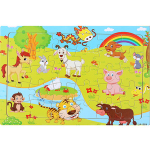 Trẻ em Quà tặng động vật bằng gỗ câu đố cho trẻ em lứa tuổi 2-4 Toddler, 30 mảnh ghép hình câu đố cho 2 3 4 tuổi chàng trai và cô gái Đồ chơi thiết lập - Product Image 6