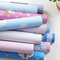 Little Girl Pink Waterproof Modern Vinyl Hello Kitty Cartoon 3D Wallpaper for Bedroom with 1 Year Warranty