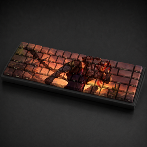 Ensemble de touches de clavier mécanique personnalisées LOL <span class=keywords><strong>Lee</strong></span> <span class=keywords><strong>Sin</strong></span> Muay Thai, 68 touches imprimées latéralement en PBT, sublimation par transfert thermique, profil Cherry - Product Image 4