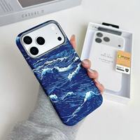 Nouvelle coque de téléphone magnétique anti-chute tendance 2026 avec motif montagne enneigée et texture fibre pour iPhone 18 17 16 15 Pro Max 17E