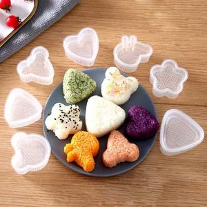 Ensemble de moules à boulettes de riz pour sushi de style japonais, moule triangulaire en plastique pour bento et algues, outils pour sushi pour bébés - Product Image 2