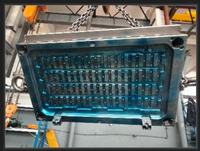 Molde de inyección de plástico P20 Modelo MH-400 para suelo de rejilla para cabras con expulsor automático, producto doméstico, con canales de flujo de aire caliente y frío