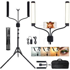 FOSOTO FT-450 Ánh Sáng Mới Đôi Cánh Tay Led Ánh Sáng Cho Studio Chụp Ảnh 224 Leds 40W Trang Điểm Vòng Ánh Sáng Cho Lash <span class=keywords><strong>Youtube</strong></span> - Product Image 1